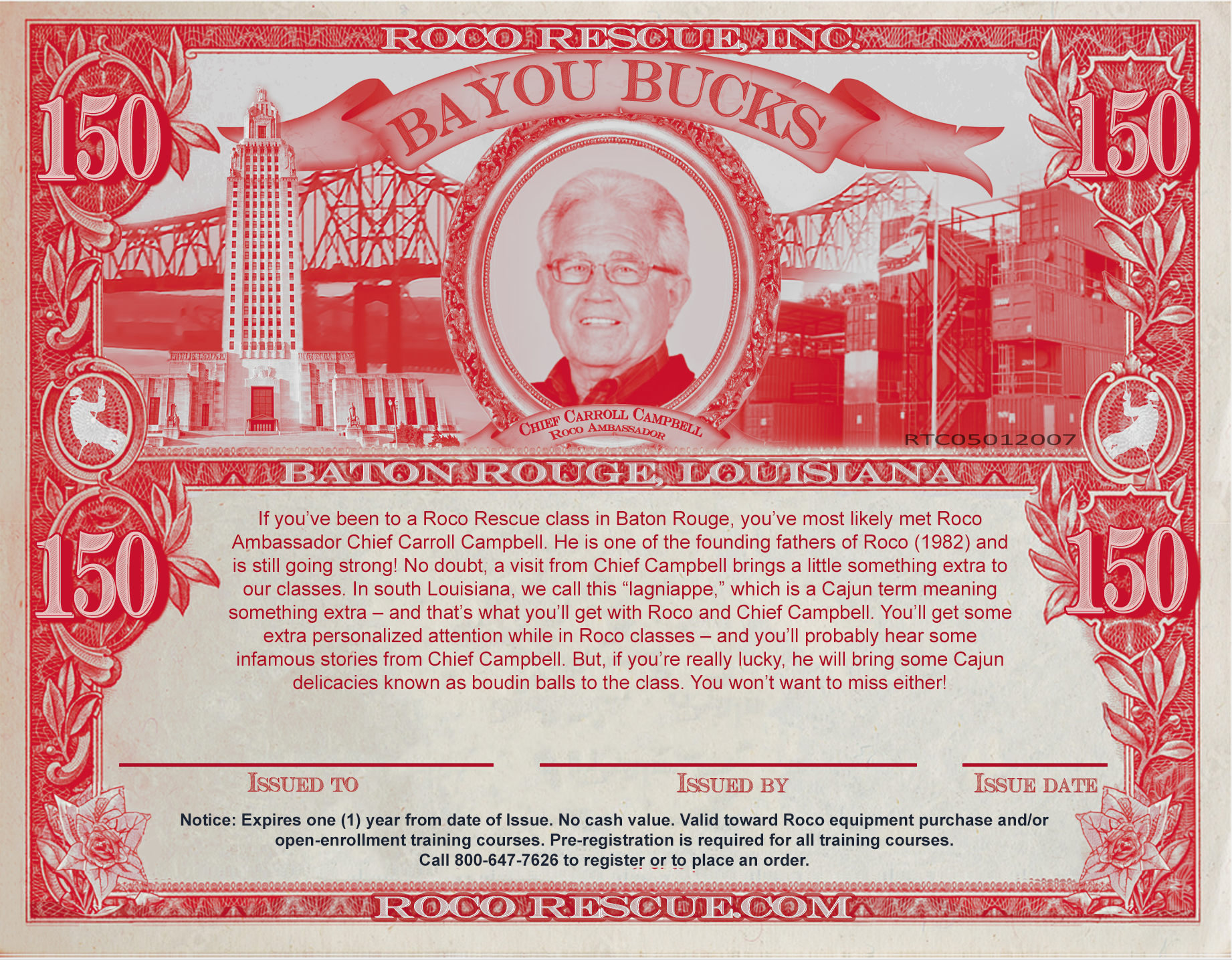 RocoBuck Both Sides Old School Bank note 150